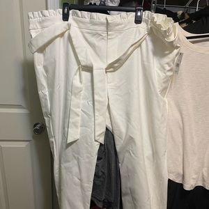 White Paper Bag trousers